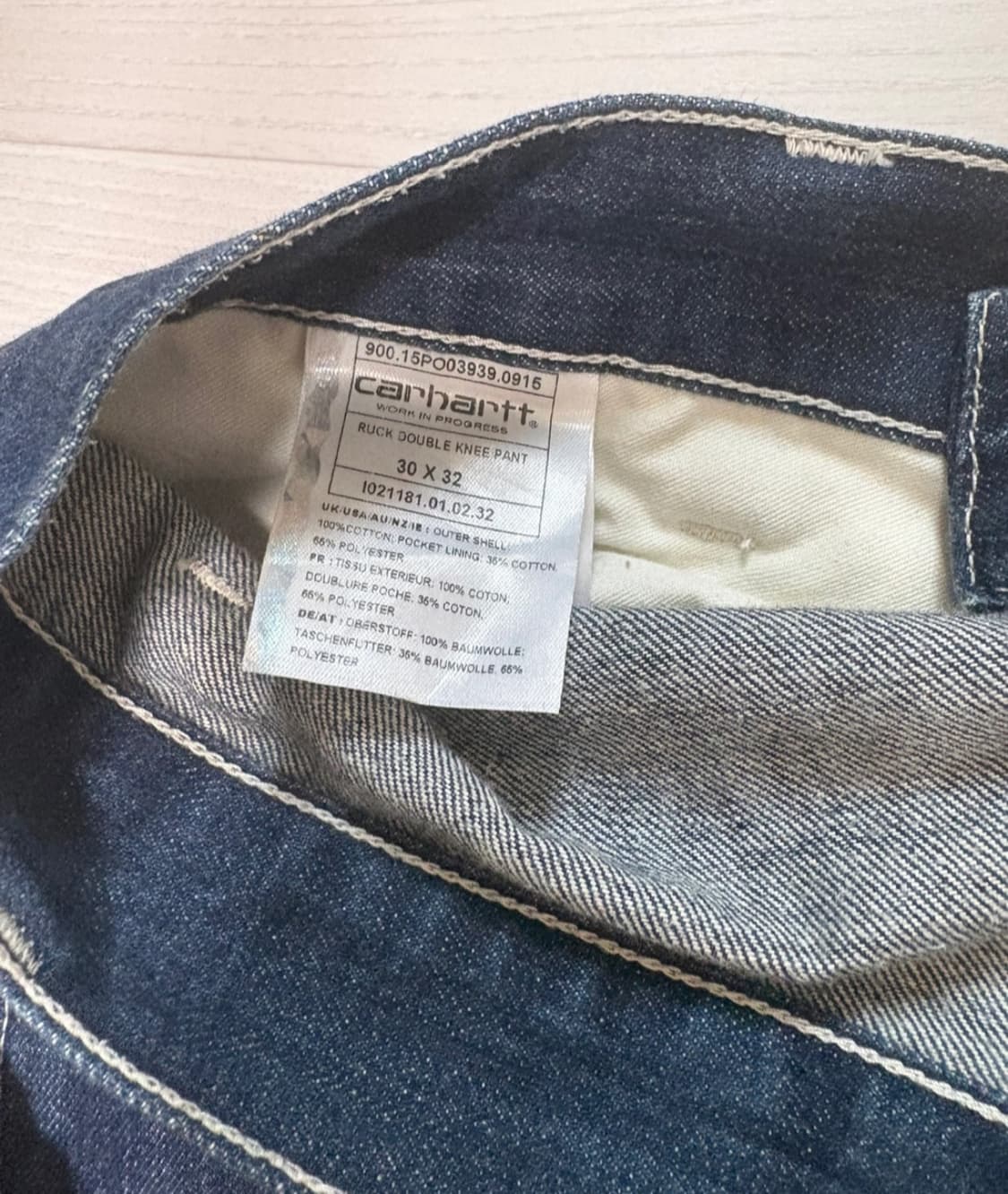 Carhartt 더블니 데님 바지 30x32 상품이미지3