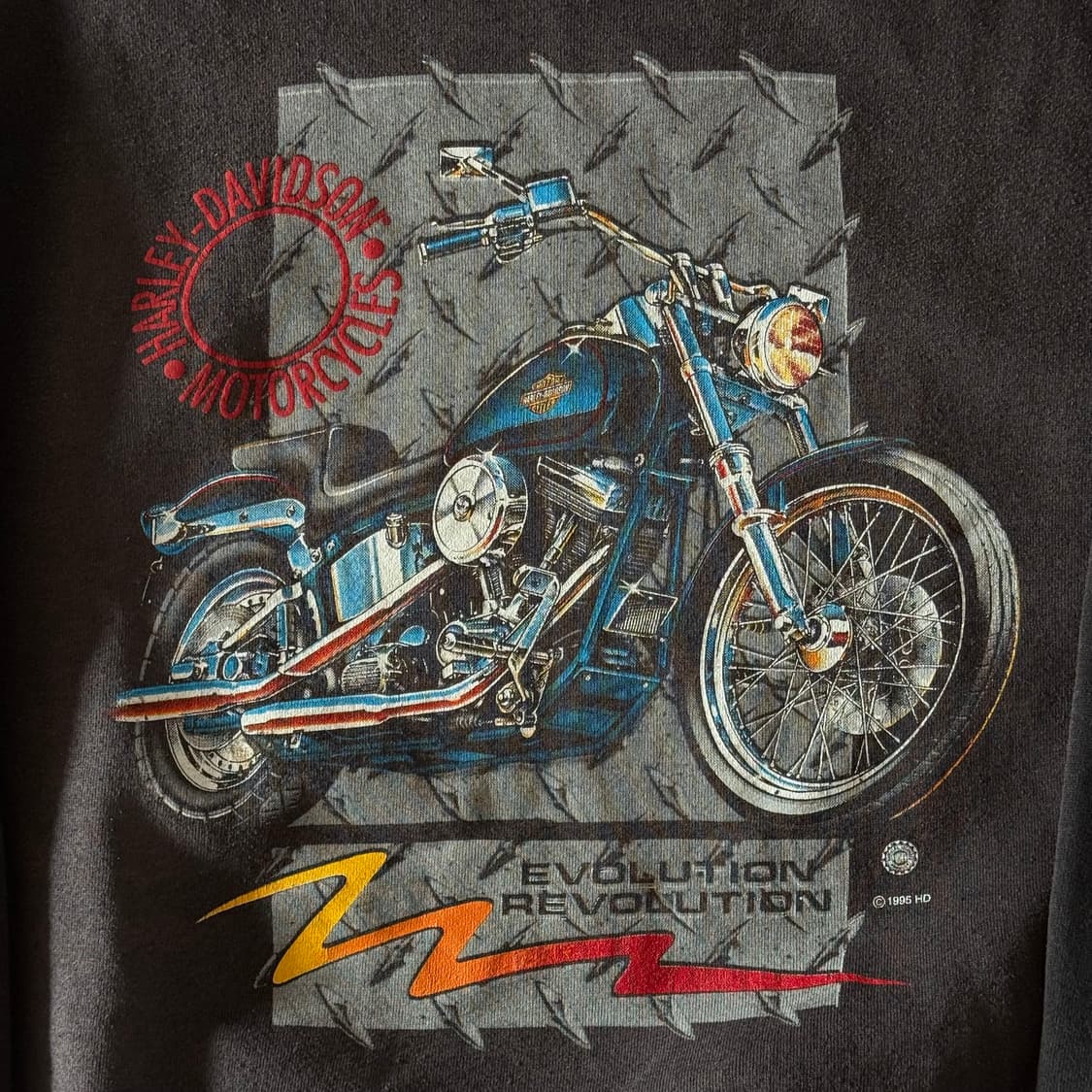 90s 할리 데이비슨 Evolution Revolution 스웻셔츠 상품이미지3