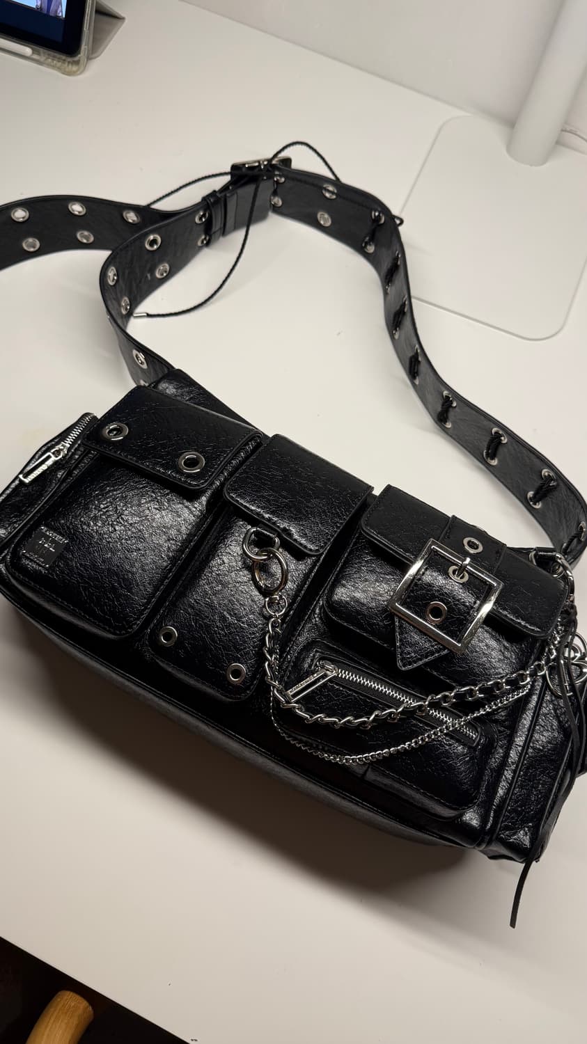 블랙퍼플 포트리스 백+리본끈+키링포함+더스트백+완충종이까지 포함 상품이미지1