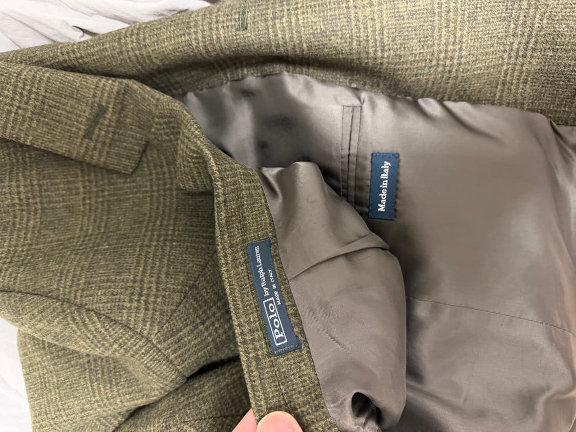 폴로 랄프로렌 올리브 글렌체크 스포츠 코트 자켓 40R 상품이미지3