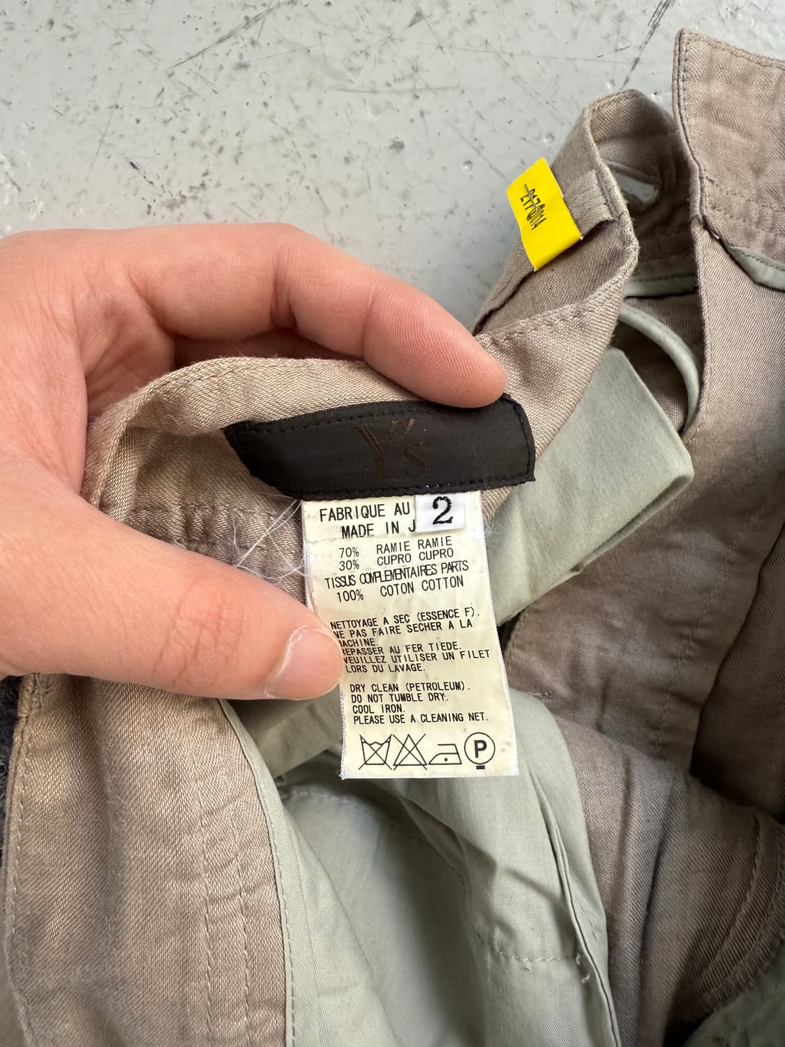 Y's 니트 패치 큐프라 팬츠 상품이미지6