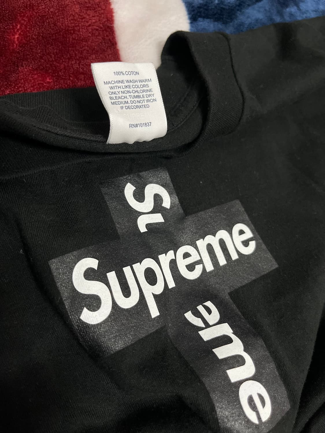 슈프림 FW20 크로스 박스로고 반팔티 XL(105) 정품 상품이미지4