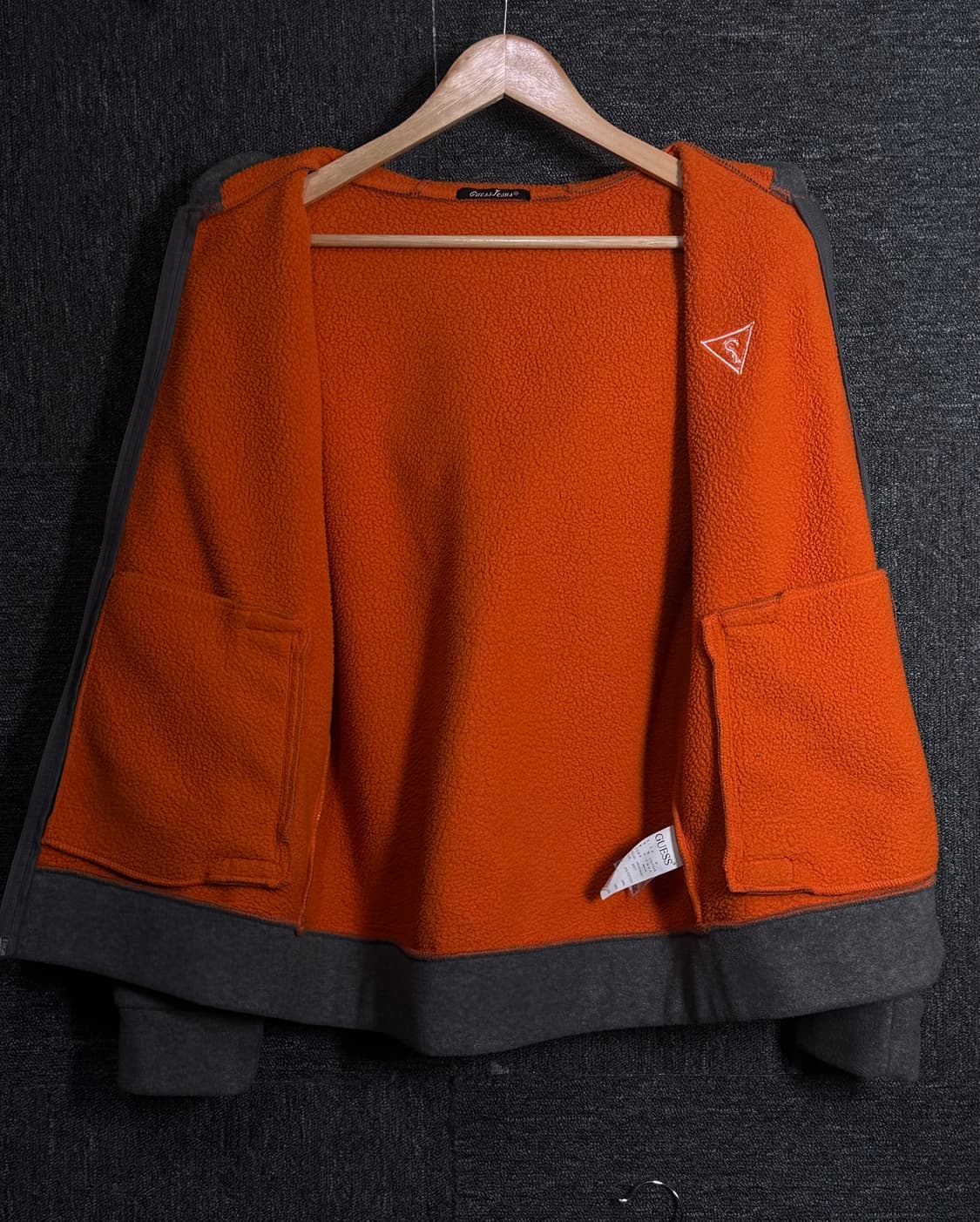 게스 남성 후드집업 M 회색 상품이미지3