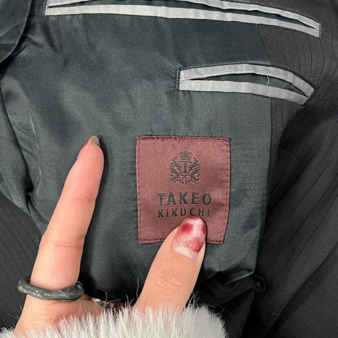 타케오키쿠치 스트라이프 울 블레이저 셋업 v0702 상품이미지4