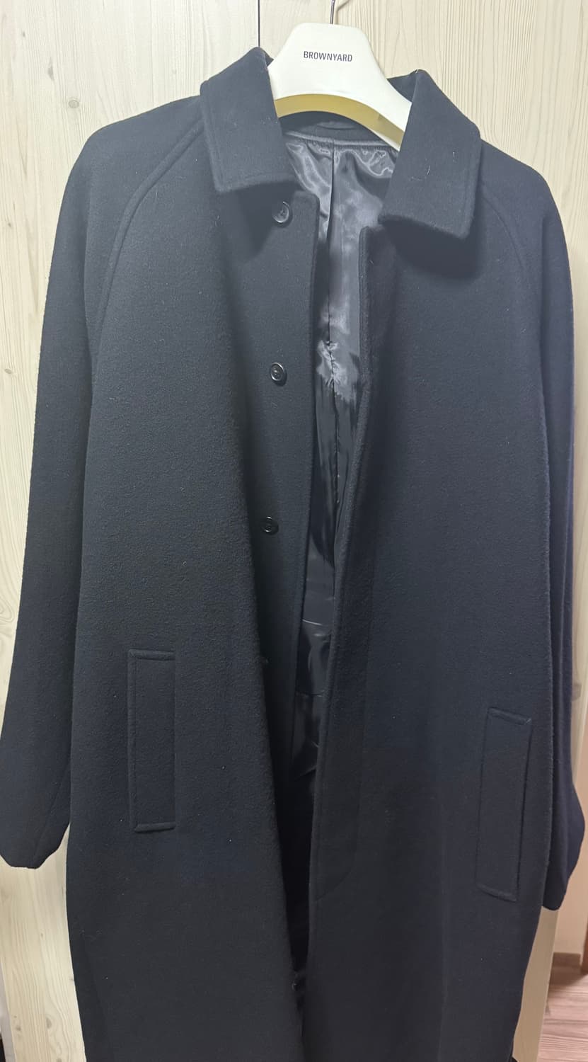 브라운야드 25fw 퓨어 울 발마칸 코트 6 팝니다 상품이미지1
