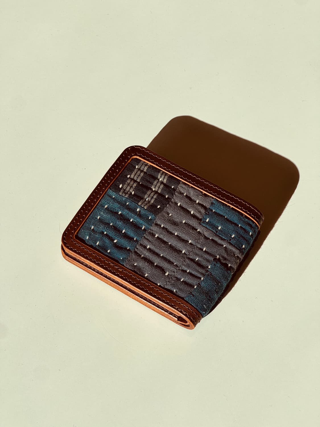 사시코 스티치 데님 반지갑 상품이미지3