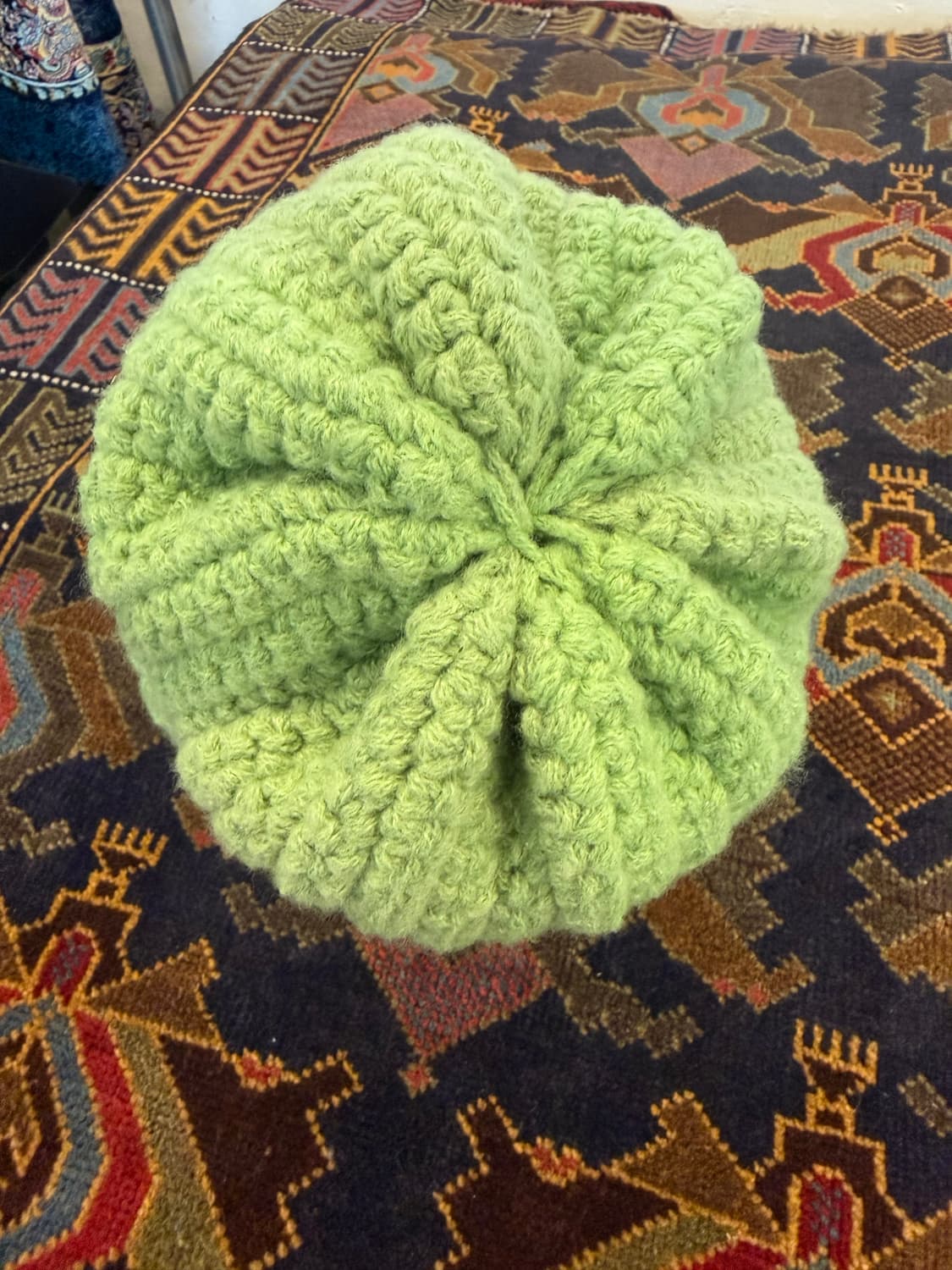 와사비색 하드니트 비니 상품이미지2