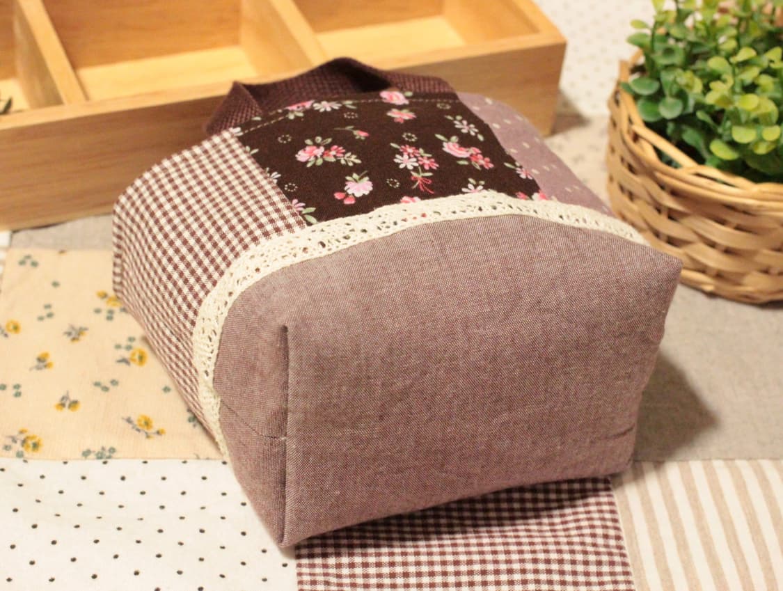 핸드메이드 패치워크 파우치 겸 패브릭 바구니 상품이미지6