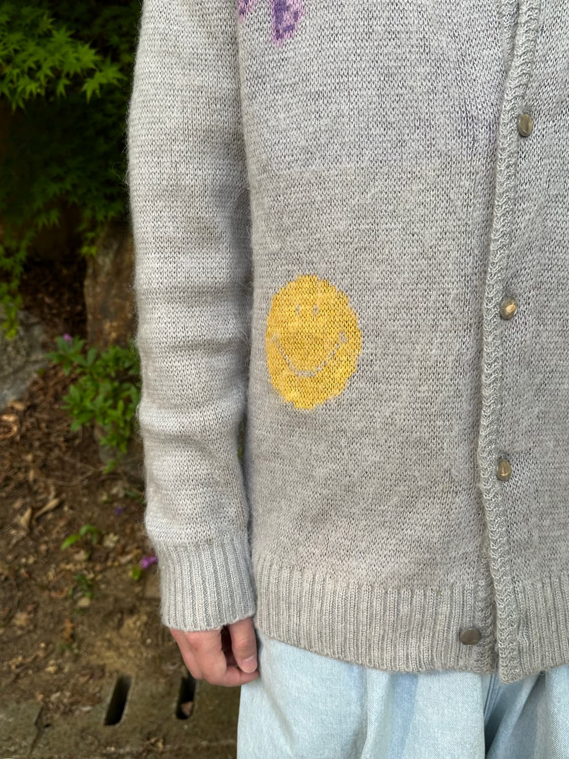 니들스 x 스튜디오스 빠삐용 모헤어 가디건 그레이 상품이미지4