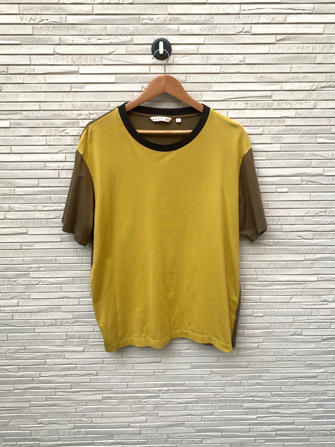 마르니 유니클로 컬러블록 반팔 티셔츠 (Mustard) 상품이미지5