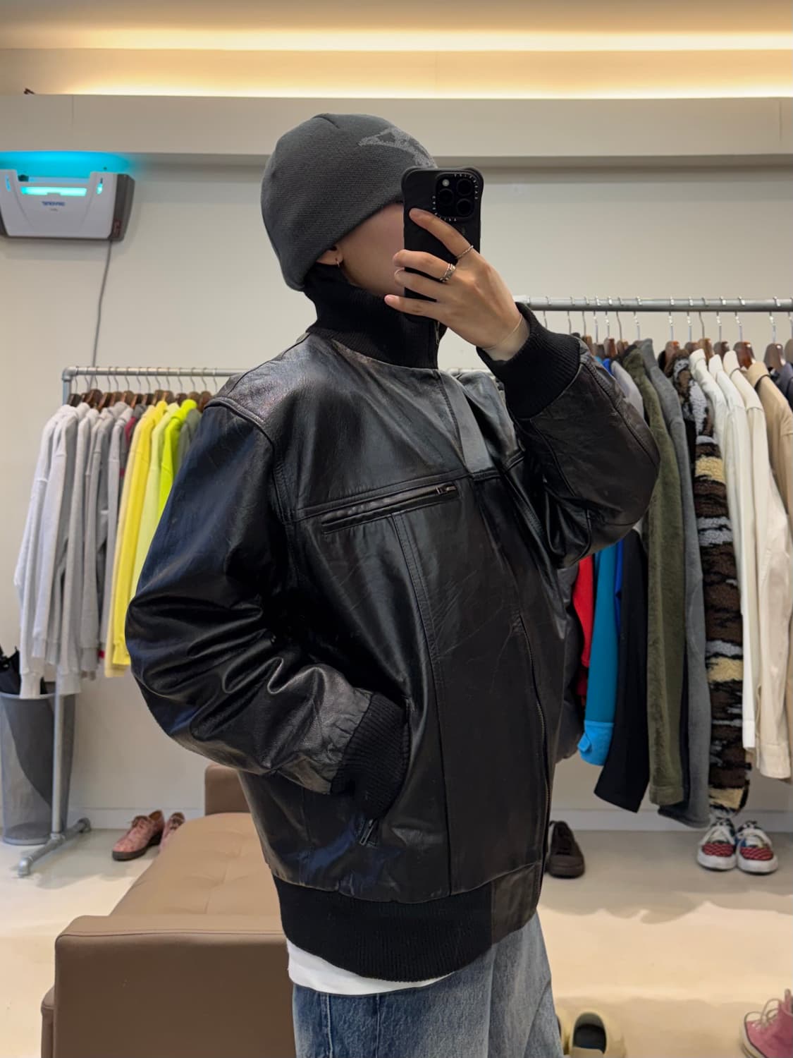 피에루치 Pierucci 램스킨 봄버 자켓 상품이미지6