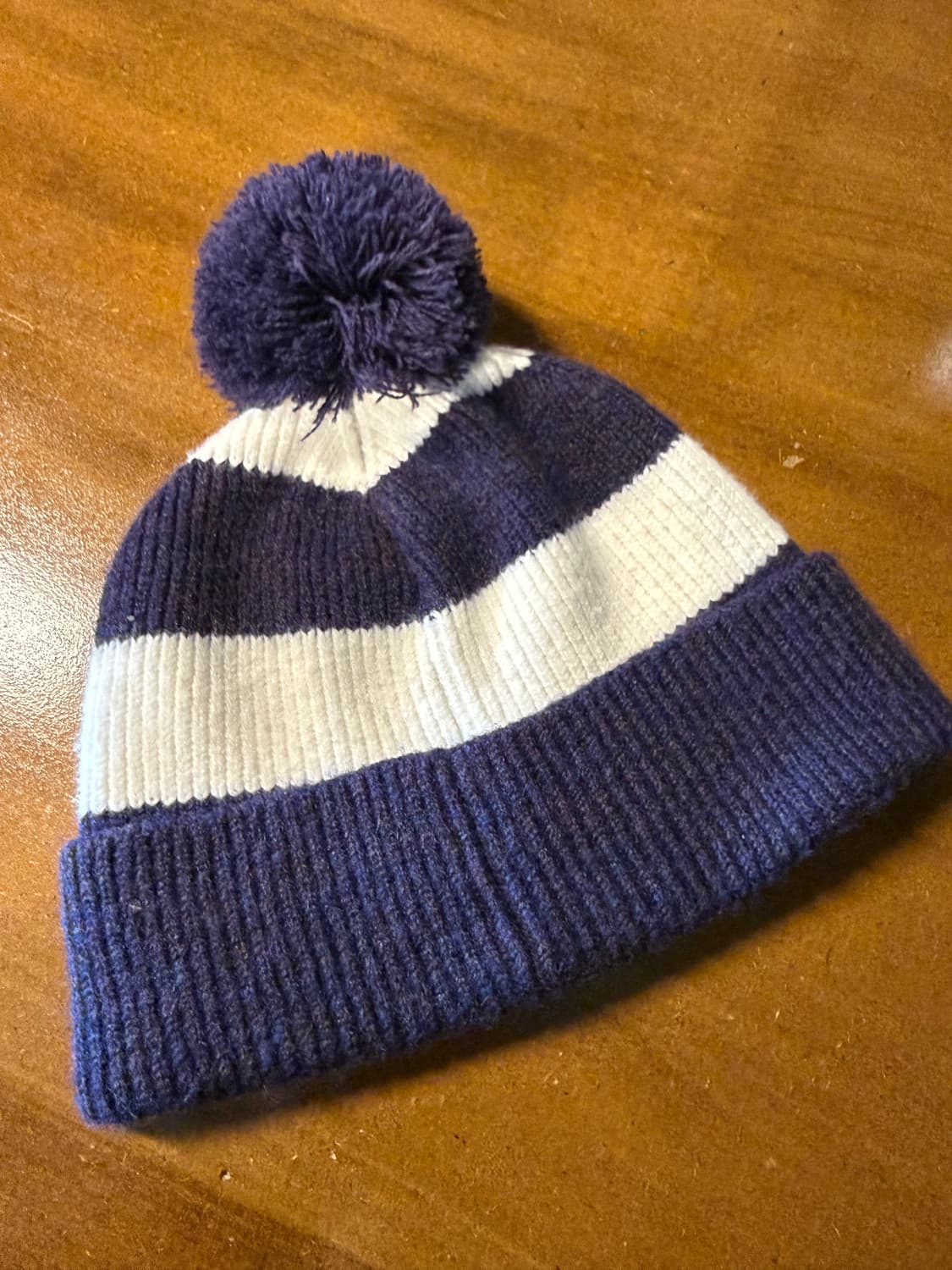 아미 AMI 푸마 PUMA 하트 로고 폼폼 비니 네이비 FREE 상품이미지2