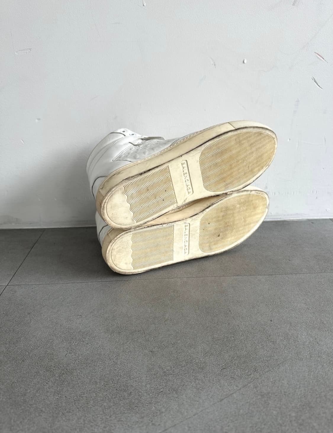 발렌시아가 모노크롬 화이트 레더 하이탑 280 상품이미지3