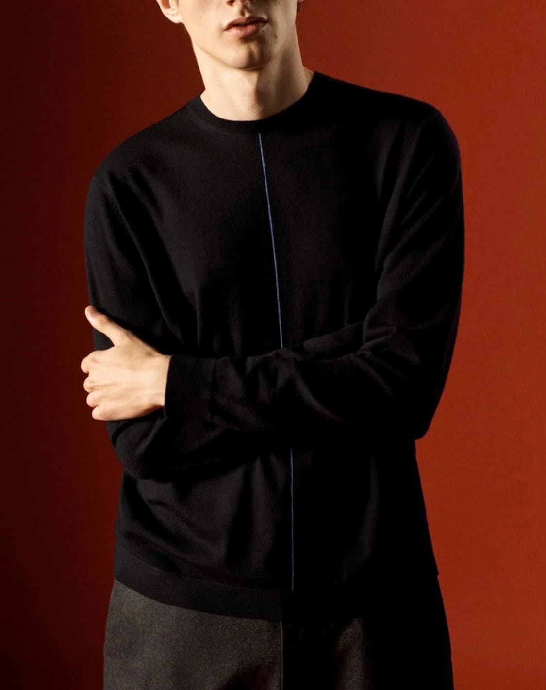 코스 라인 디자인 메리노울 니트 상품이미지10