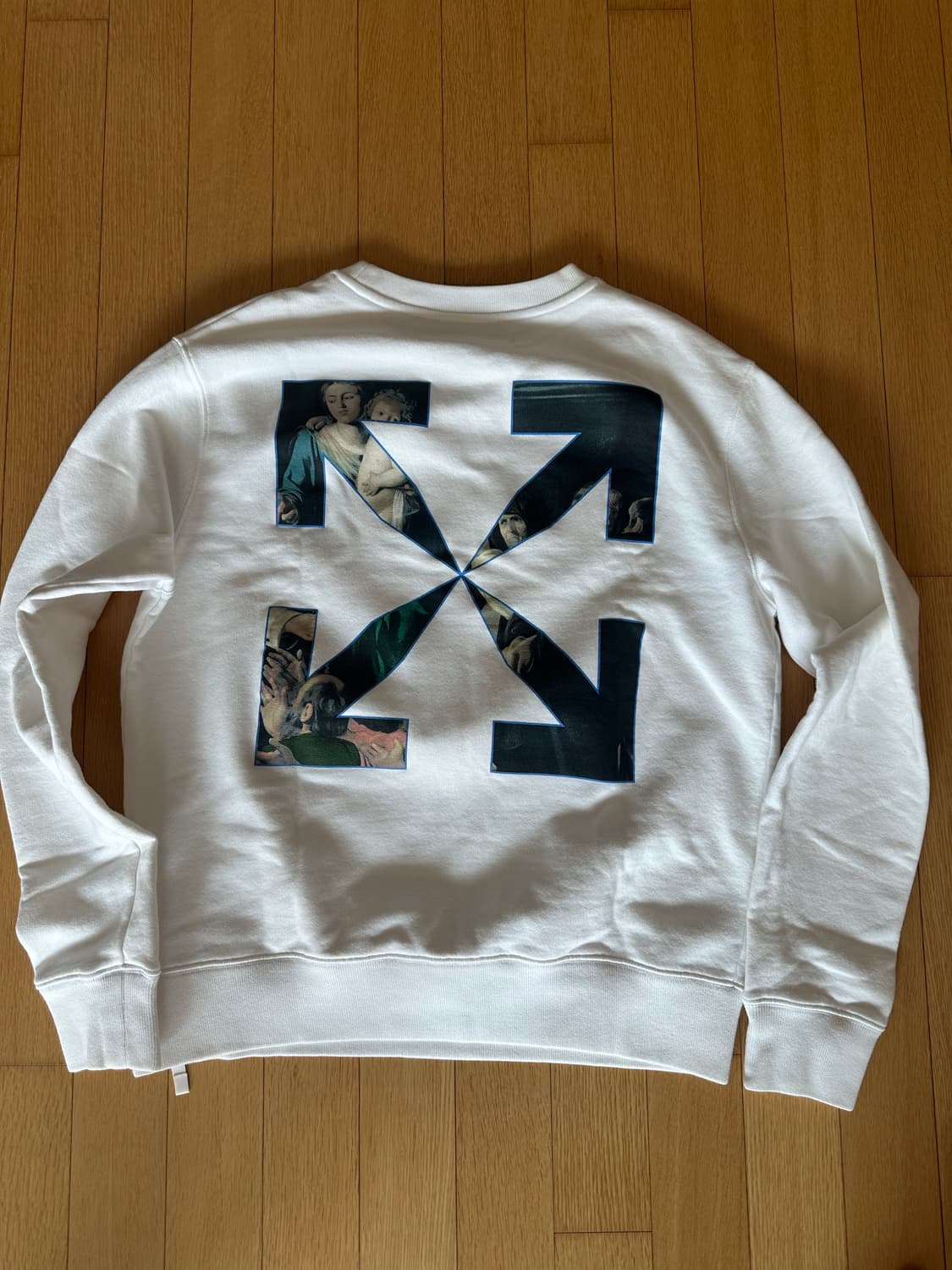 오프화이트 카라바조 맨투맨 화이트 상품이미지2