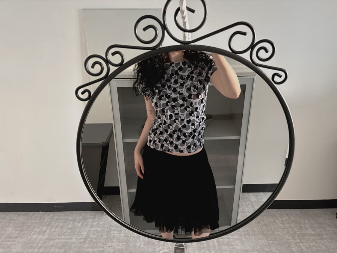 retro dot print top 상품이미지3