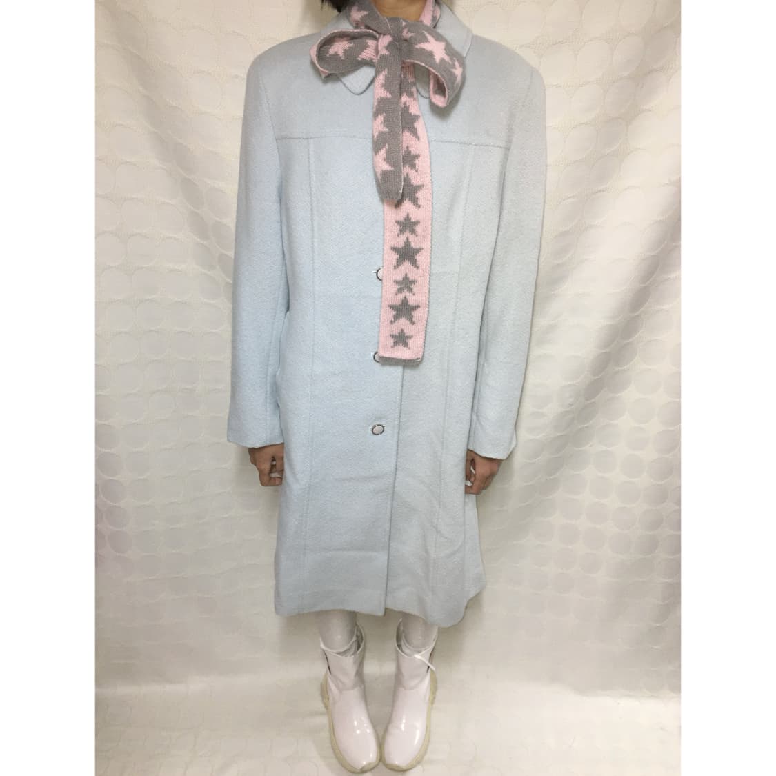 Courreges울 실크 민트블루 코트 상품이미지1