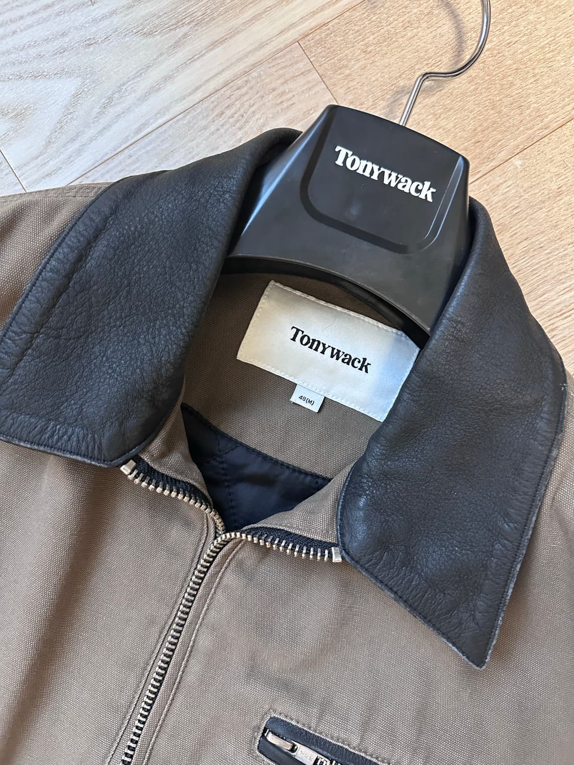 토니웩 레더 카라 워크 자켓 올리브 베이지 m 사이즈 상품이미지7