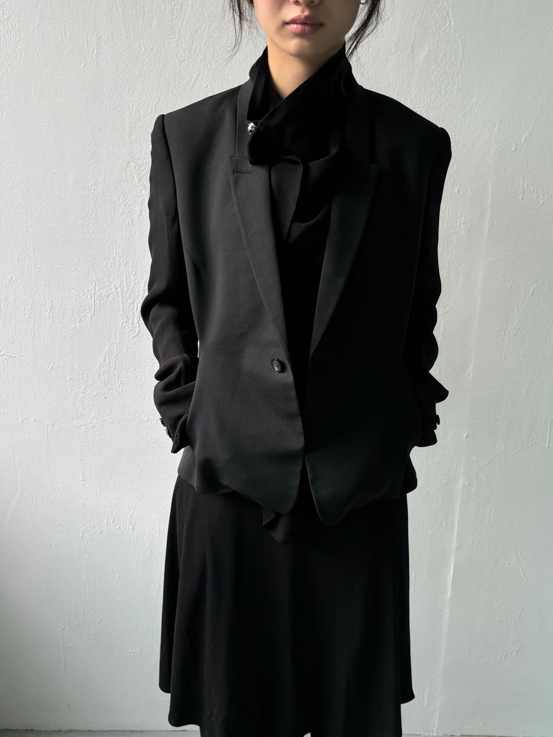 릭오웬스 10ss 실크 비대칭 하이넥 베스트 상품이미지3