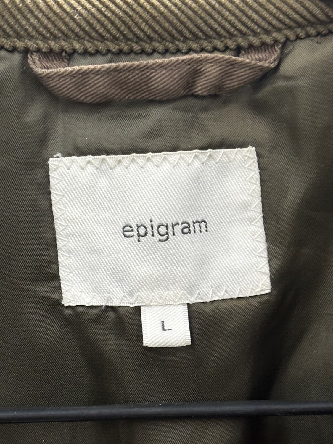 Epigram 코듀로이 퀼팅 조끼 카키 L 상품이미지4