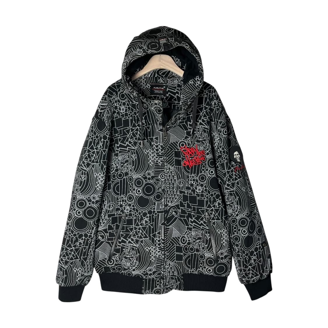 [FUBU] 빈티지 후부 올오버 그래픽 패턴 후드 바람막이 상품이미지1