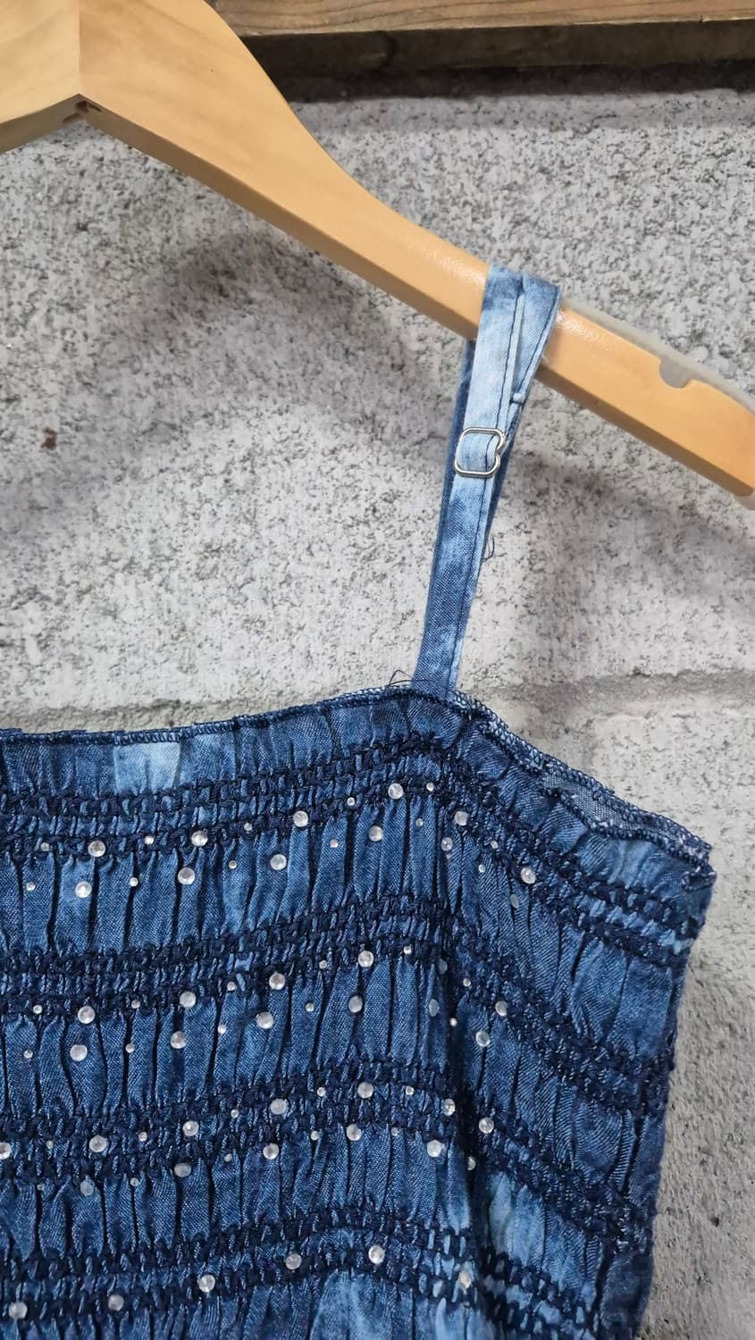 페이즐리 청밴딩 원피스 상품이미지5