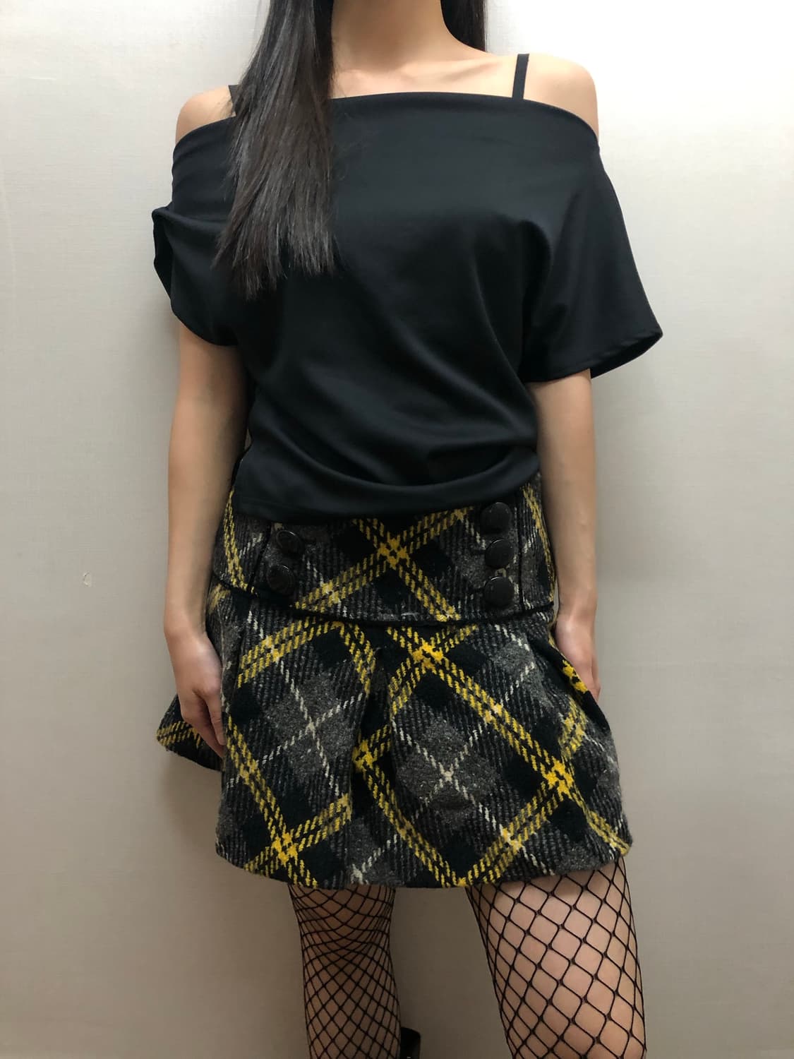 빈티지 티니위니 체크 플리츠 스커트 상품이미지3