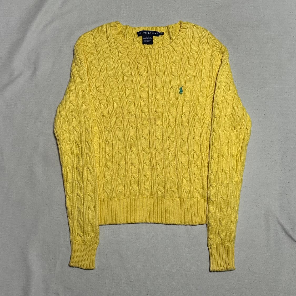 L 폴로랄프로렌 여성용 코튼 라운드넥 케이블 니트 상품이미지2