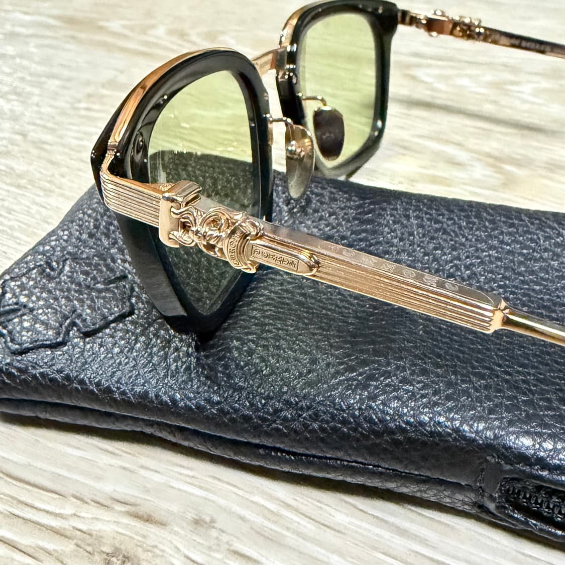 [S+급/53mm] 크롬하츠 오버포크 안경 블랙/골드 상품이미지5