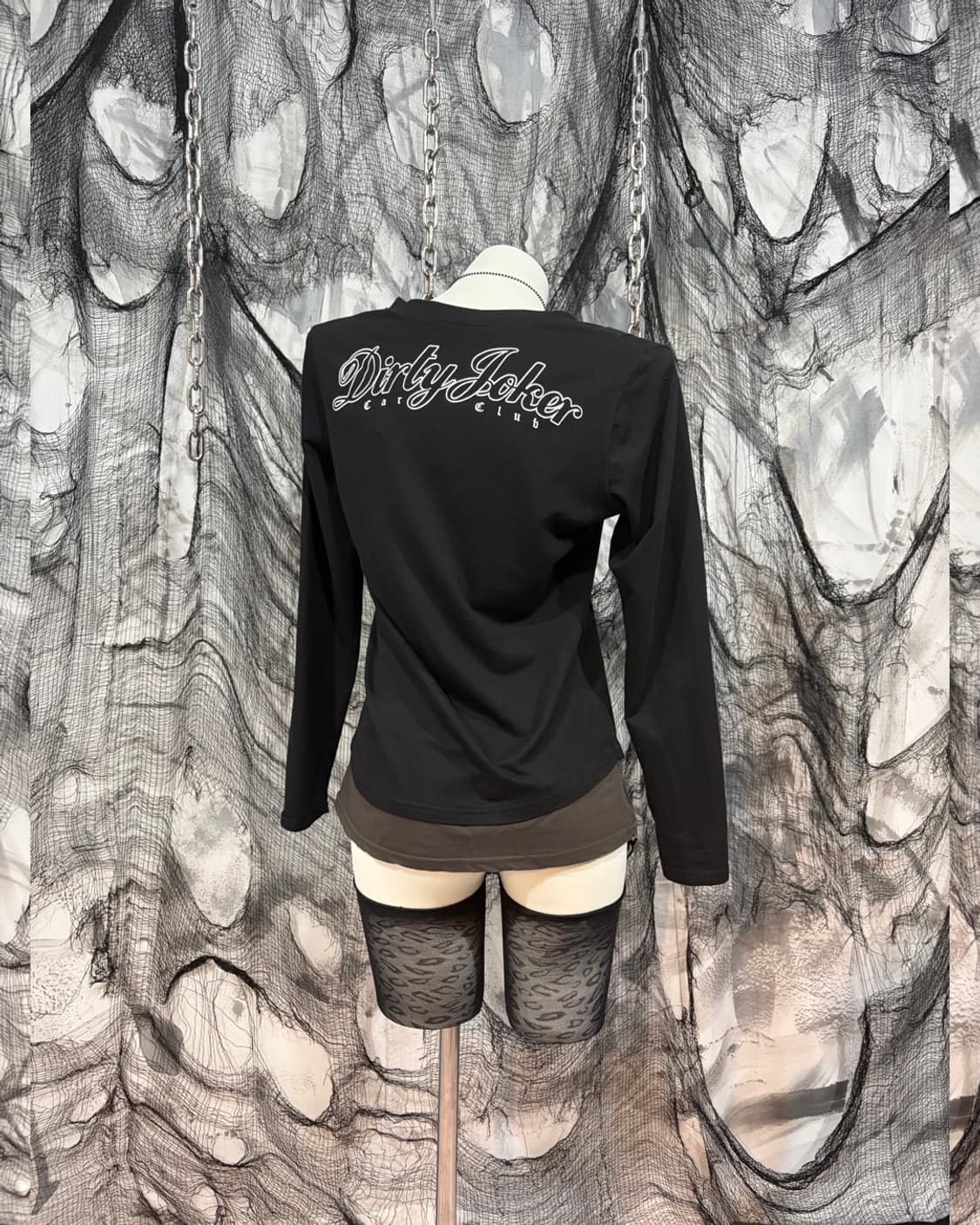Y2K V-neck Layered buckel Long Sleeve 상품이미지3