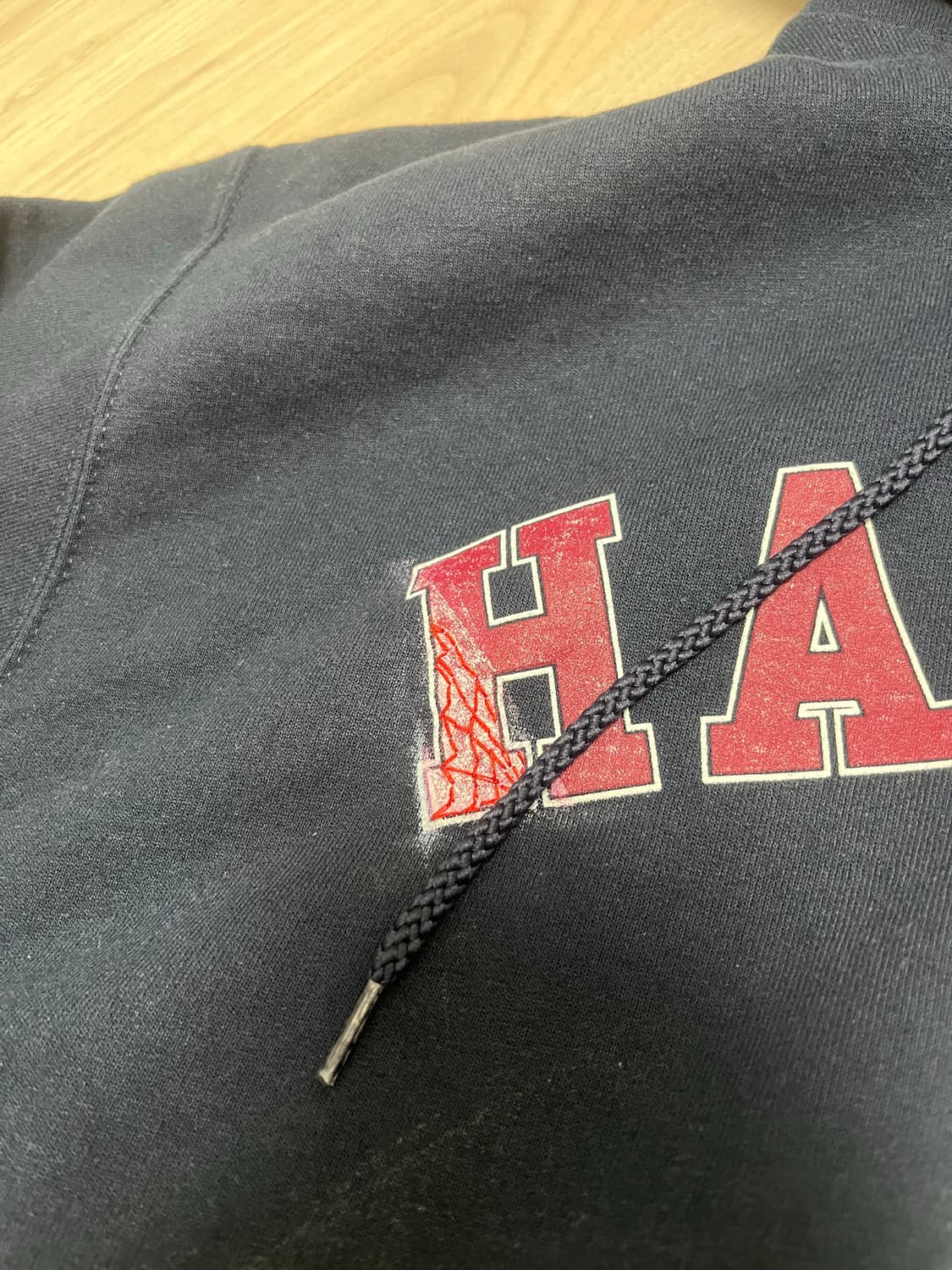 커스텀 distressed 하버드 챔피온 후드 상품이미지3