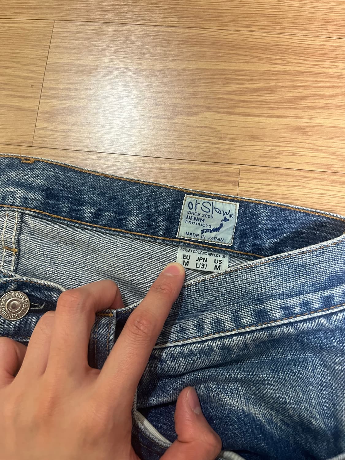 오어슬로우 90s Standard Denim 105 3사이즈 상품이미지2