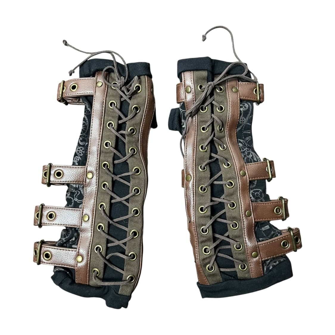 [JPN] 빈티지 펑크 본디지 레이스업 워머 상품이미지1