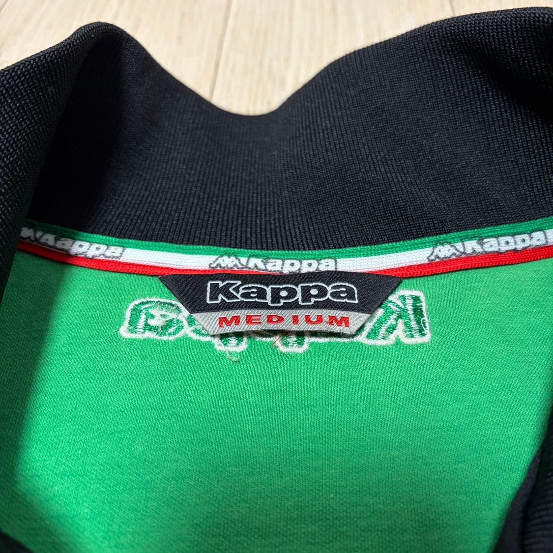 카파 올드스쿨 그린 화이트 블랙 배색 트랙탑 져지 상품이미지5