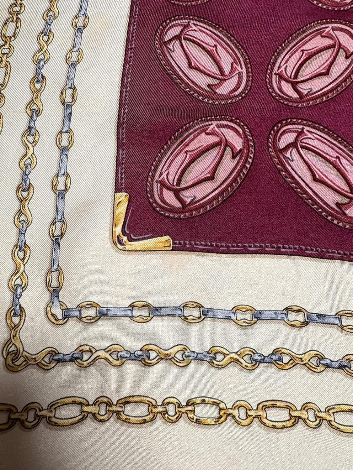 [정품] 빈티지 머스트 드 까르띠에 실크 스카프 상품이미지3