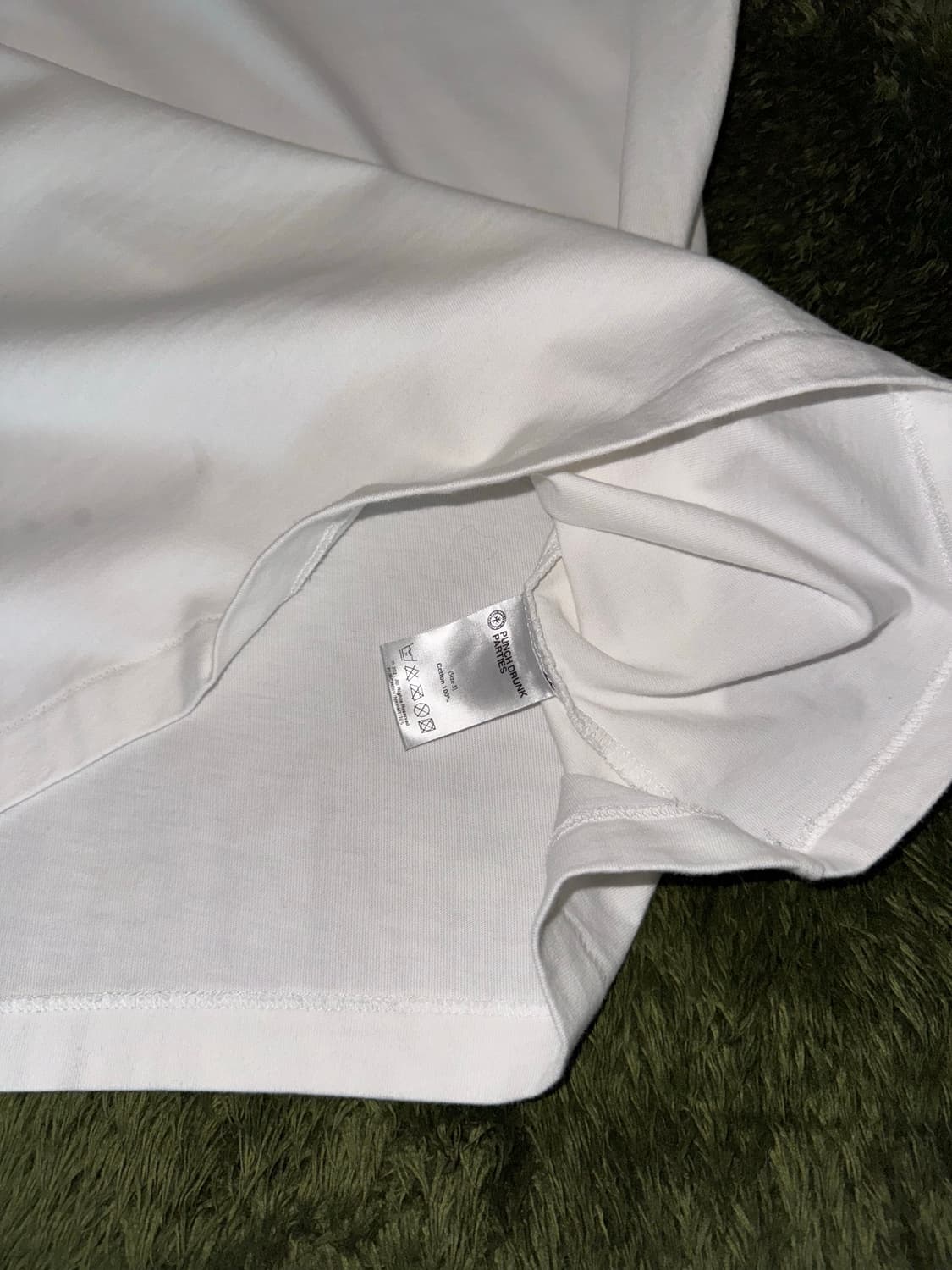 [3] 펀치드렁크파티즈 싱글 스티치 로고 티셔츠 화이트 상품이미지6