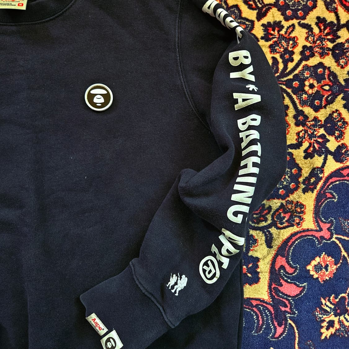 Aape by bathing 에이프 기모 스웻 맨투맨 티셔츠 M size 상품이미지2