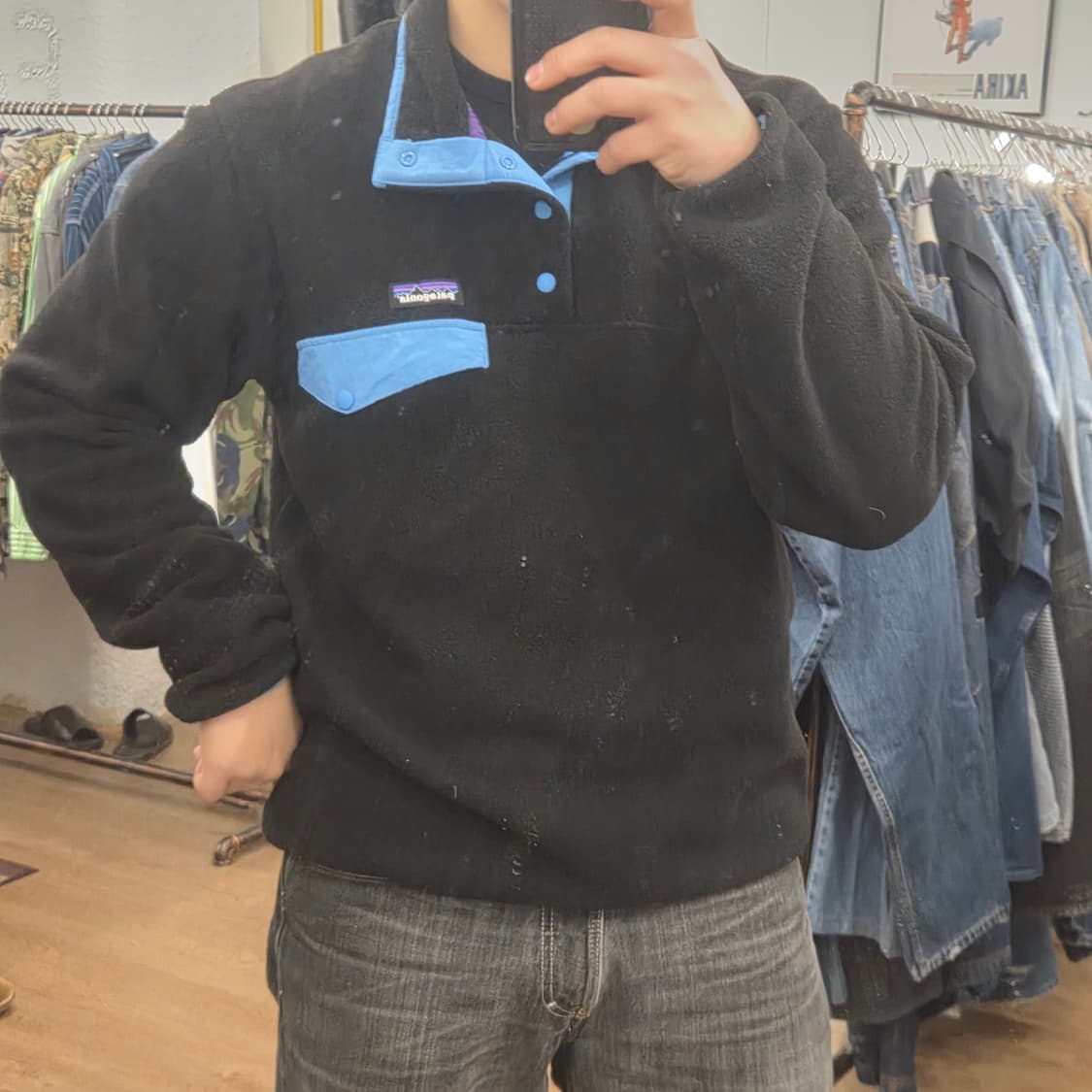 파타고니아 신칠라 블랙 블루 m 상품이미지5