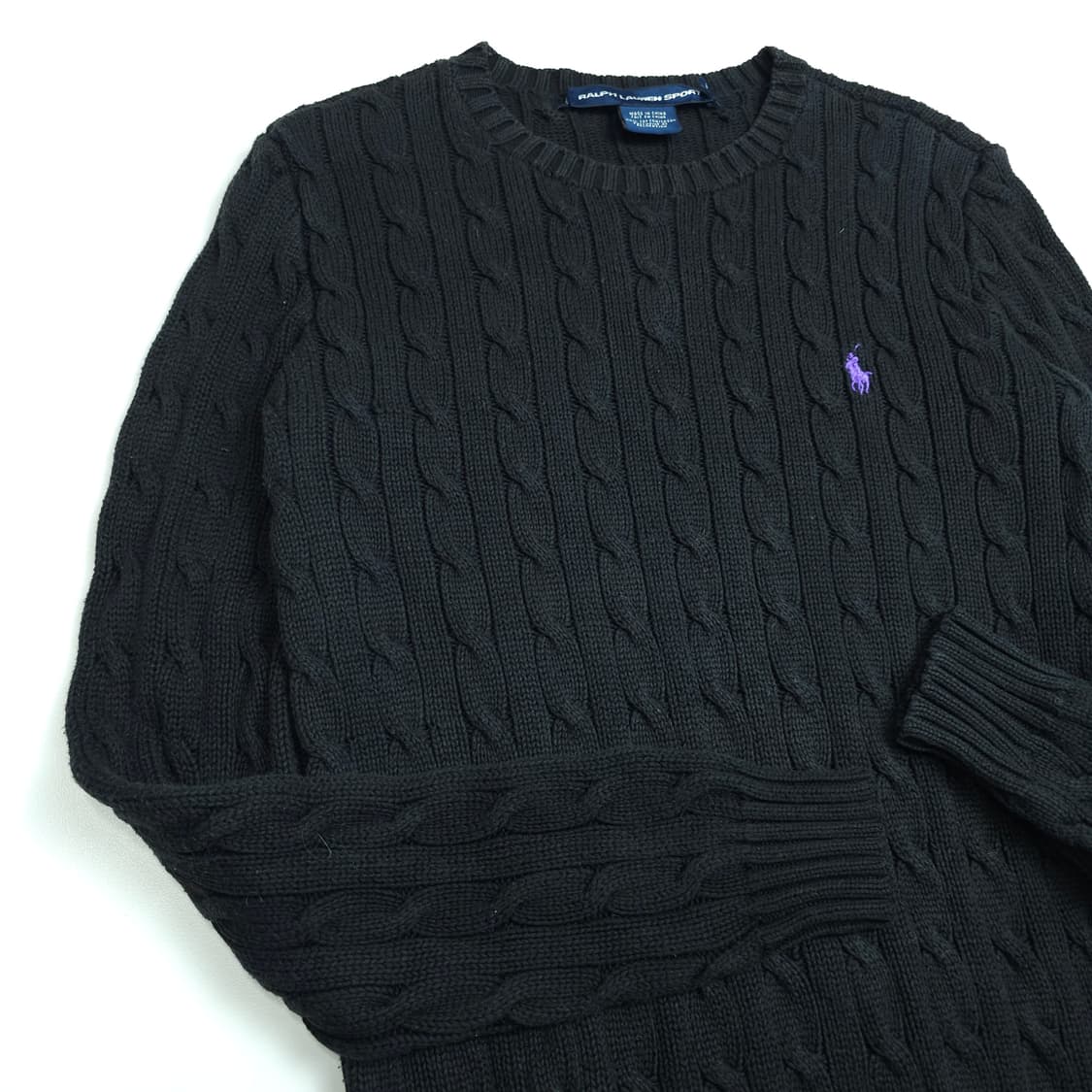 [택포]폴로 케이블 니트 S 상품이미지6