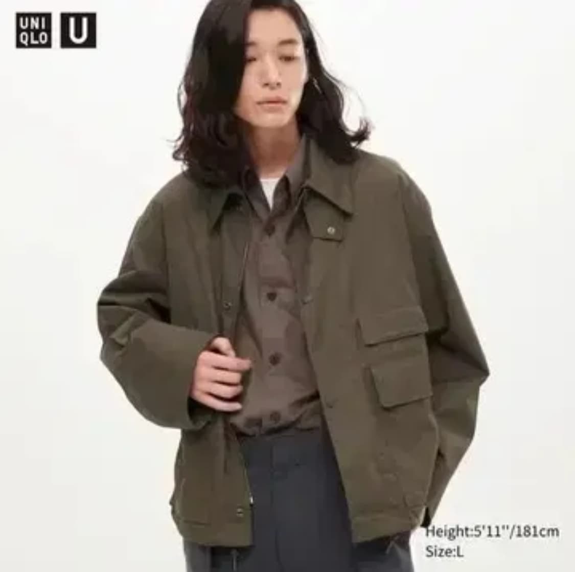 유니클로U 22FW 유틸리티 숏 블루종 (M) 상품이미지3