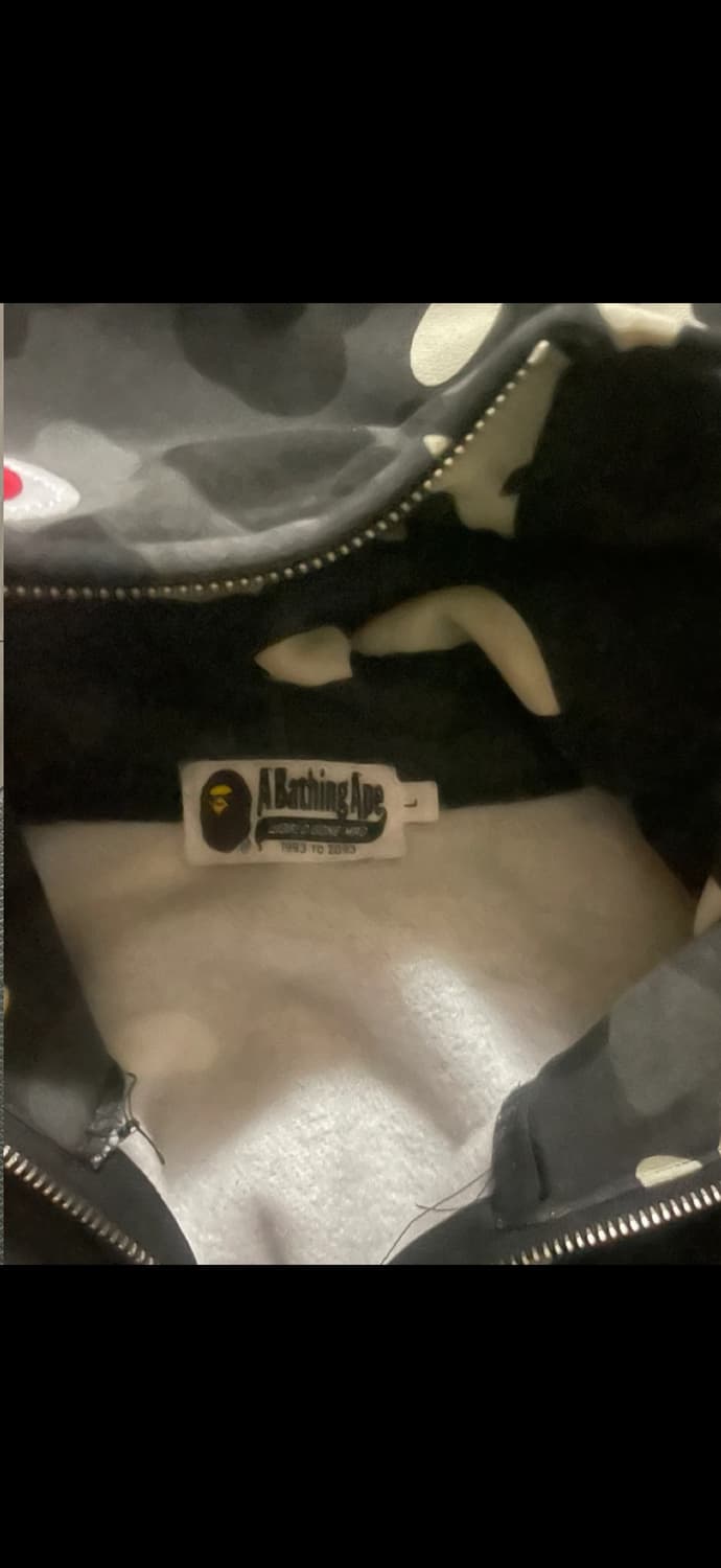 베이프 샤크 카모 후드집업 L 상품이미지2