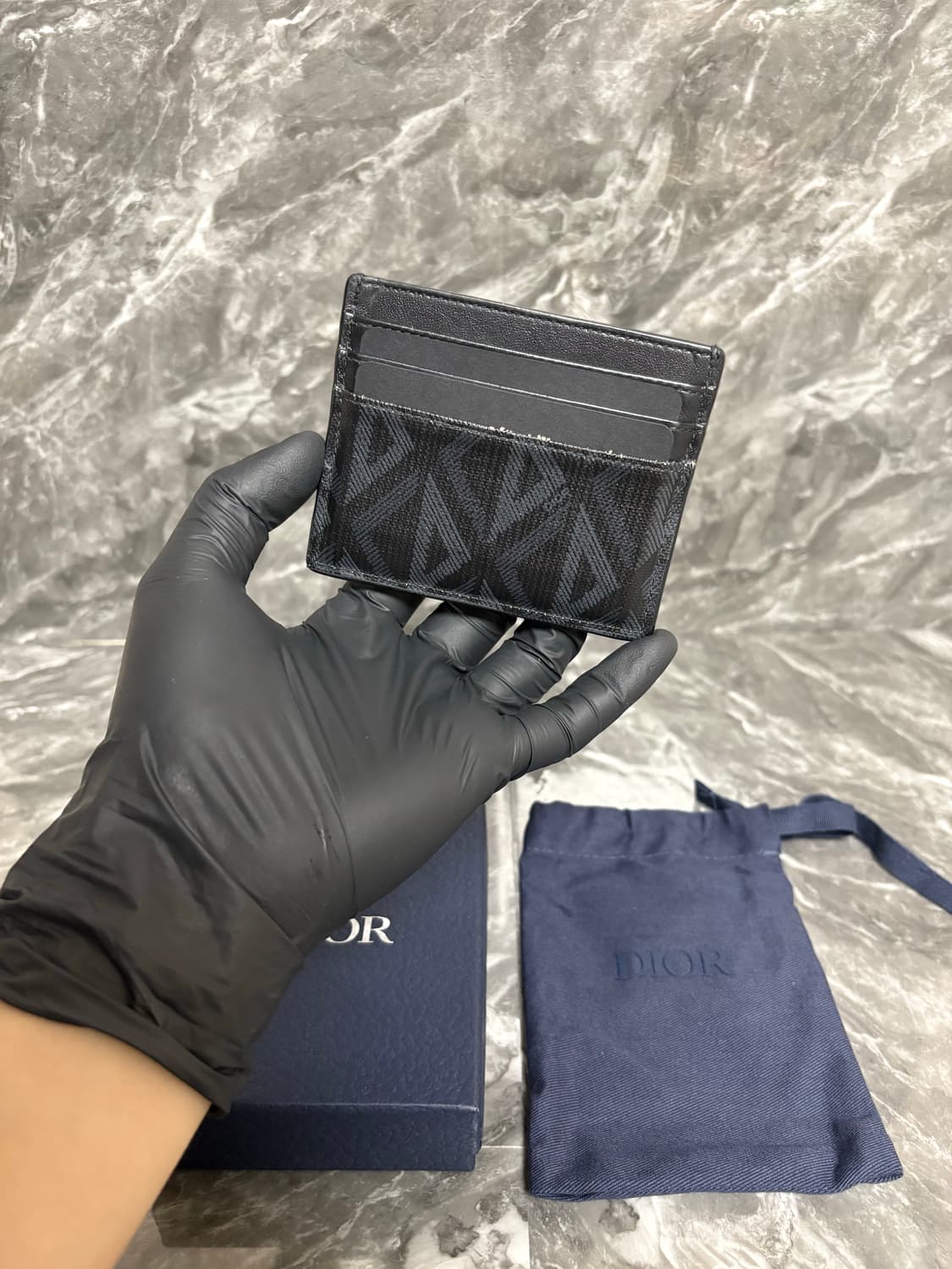 디올 CD 다이아몬드 캔버스 카드지갑 상품이미지2