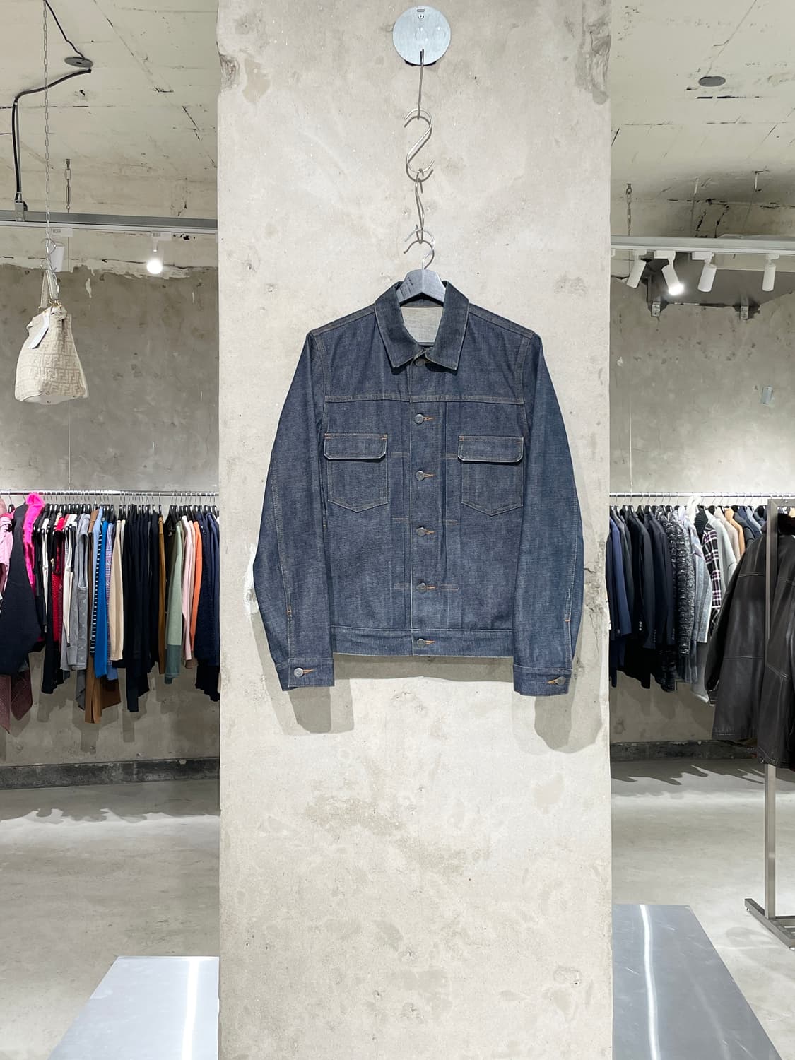 아페쎄 진청 생지 데님 자켓 상품이미지1