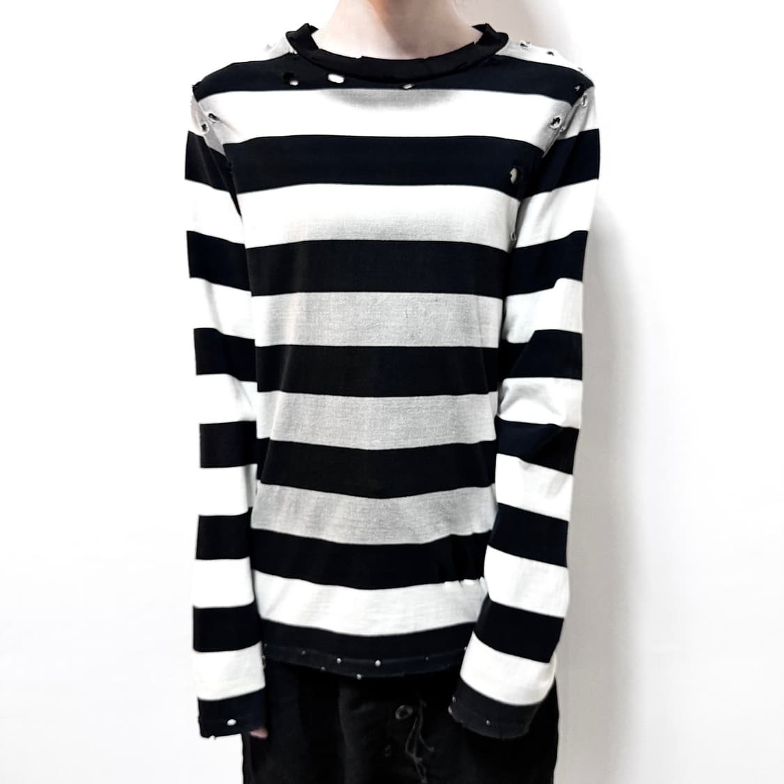 Number (N)ine 2002SS STRIPED L/S T-SHIRT 상품이미지4