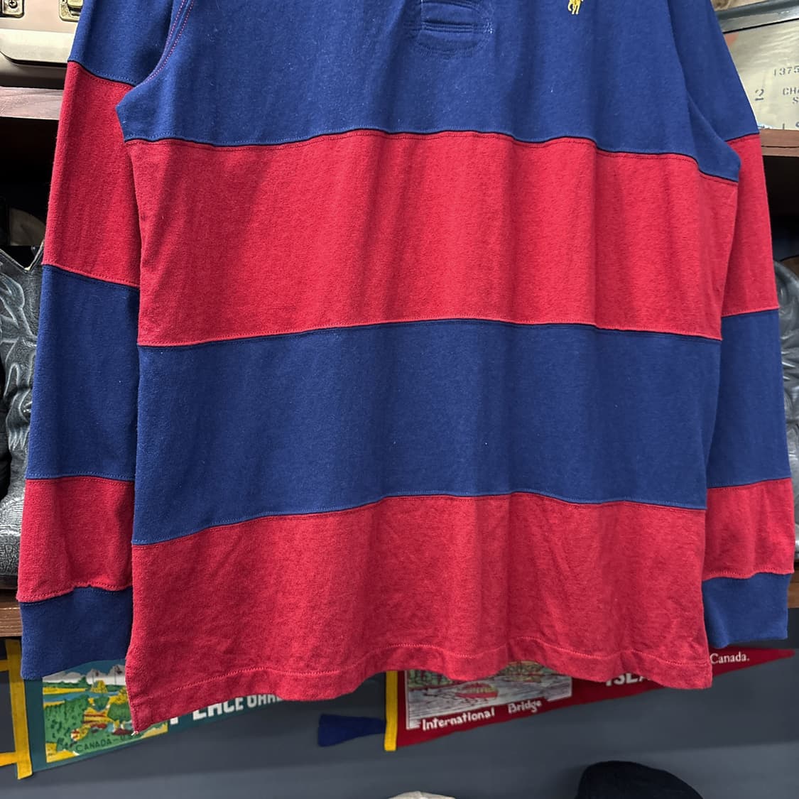 신형라벨 폴로 랄프로렌 스트라이프 럭비셔츠 골든포니 N1001 상품이미지4