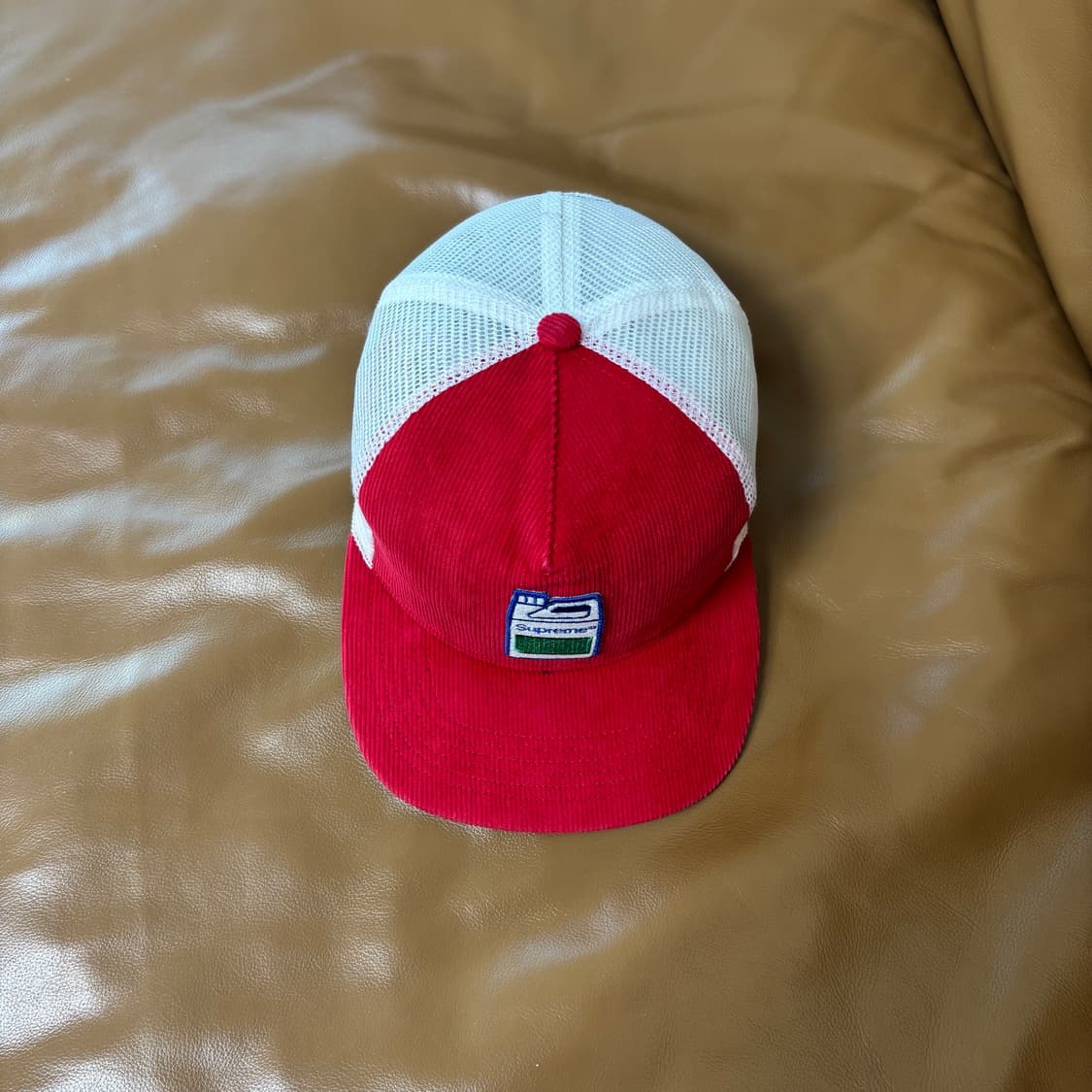 Supreme 슈프림 오일박스 레드 메쉬 6패널 볼캡 모자 (Red) 상품이미지5
