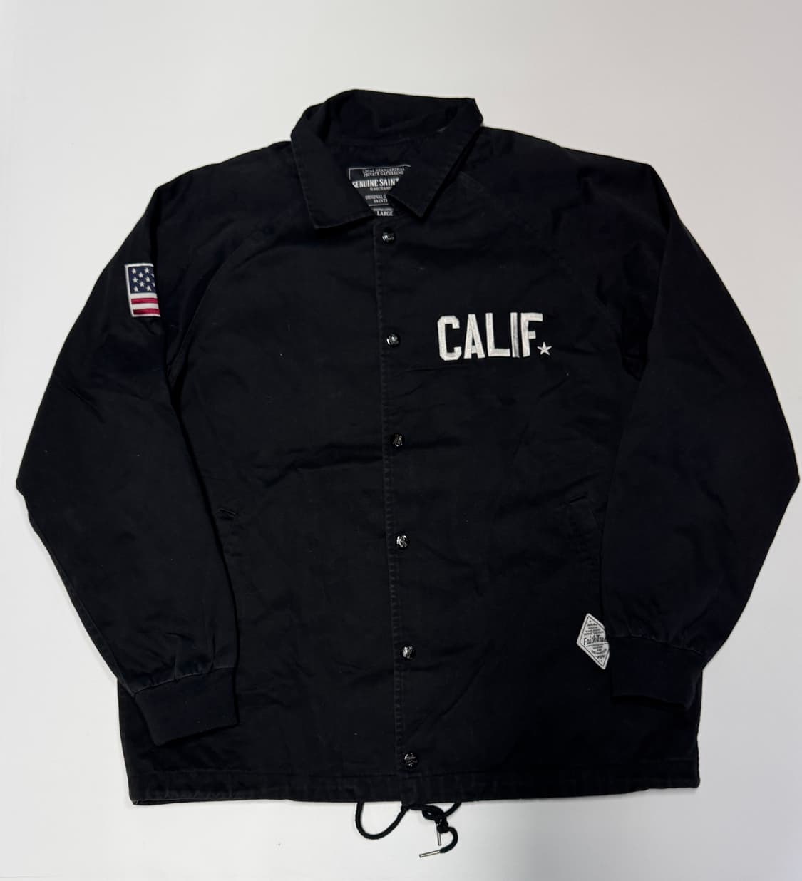 세인트페인 성조기 뒷 프린팅 코치 자켓 L 상품이미지2