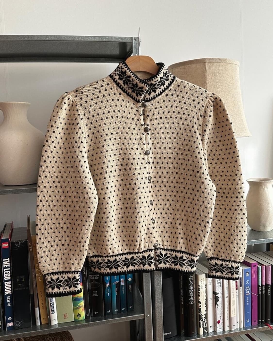 빈티지 ) 핸드메이드 노르딕 가디건 상품이미지4