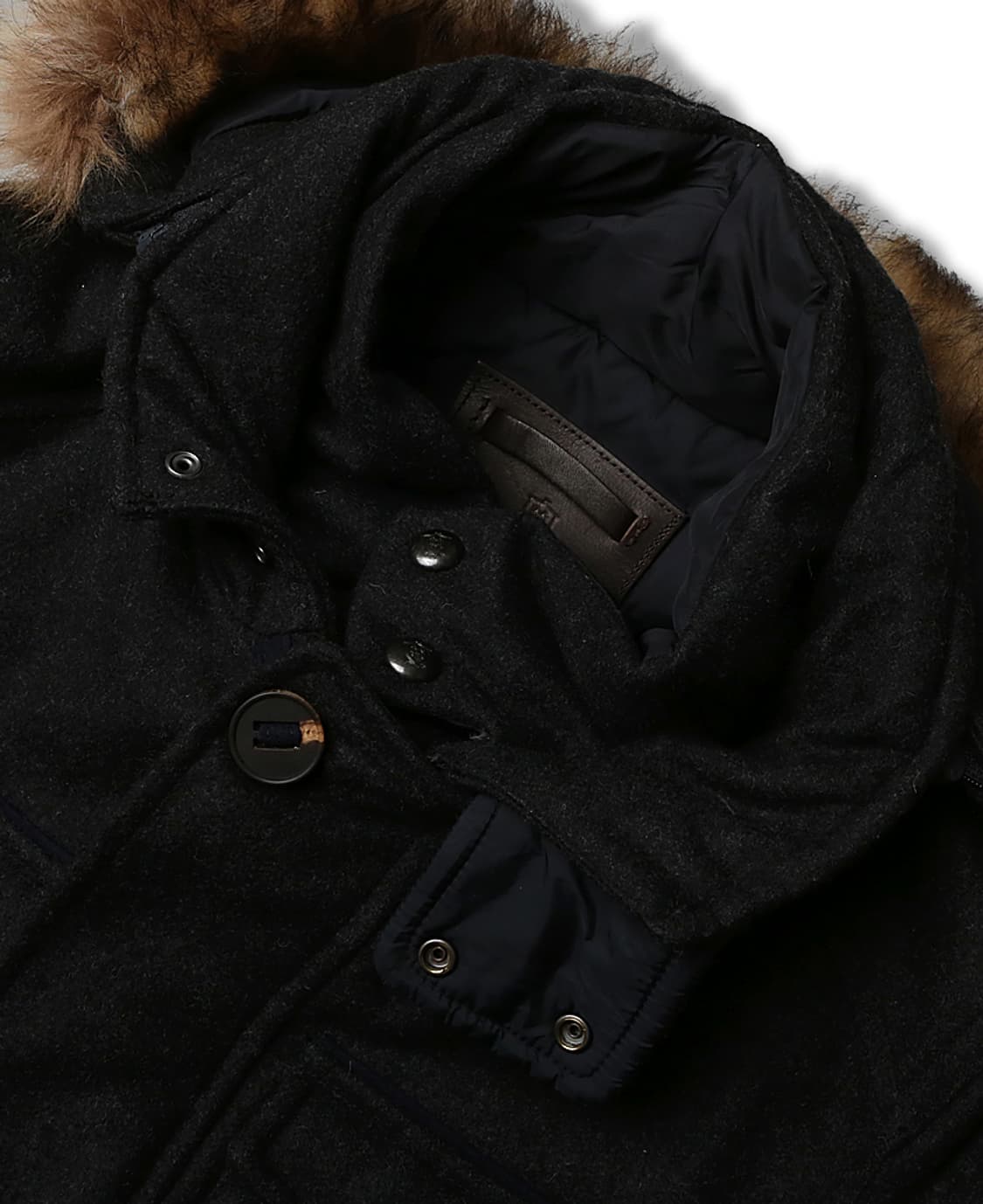 마시모두띠 [Massimo Dutti] 차콜 울 클래식 필드 패딩 자켓 상품이미지2