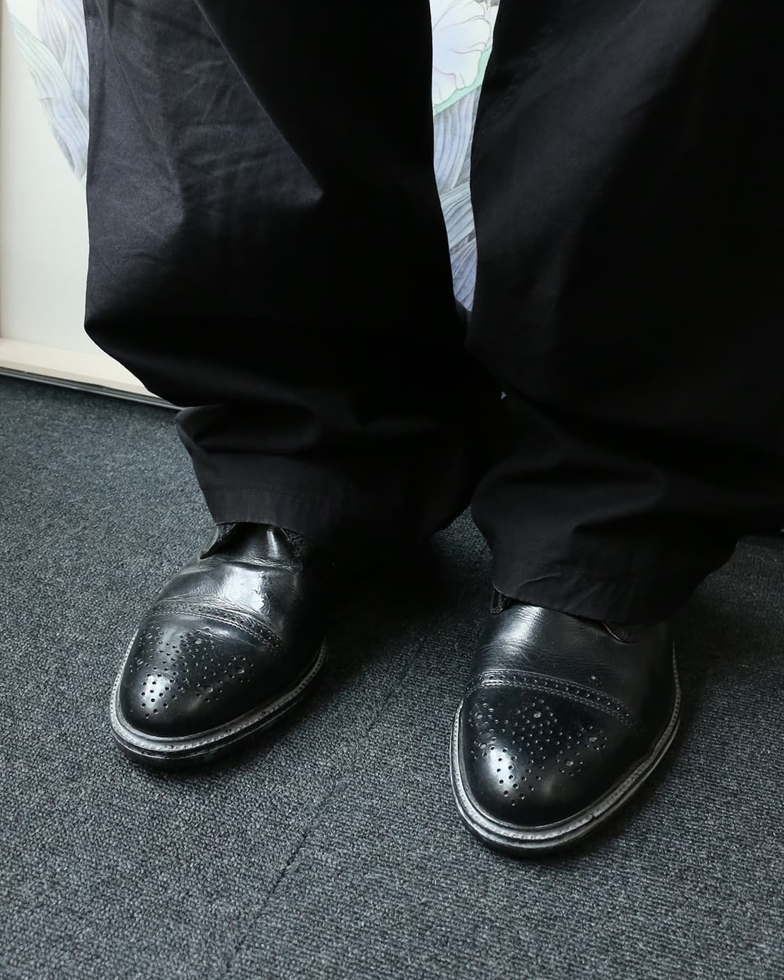 빈티지 이탈리아 블랙 레더 몽크 스트랩 슈즈 상품이미지2